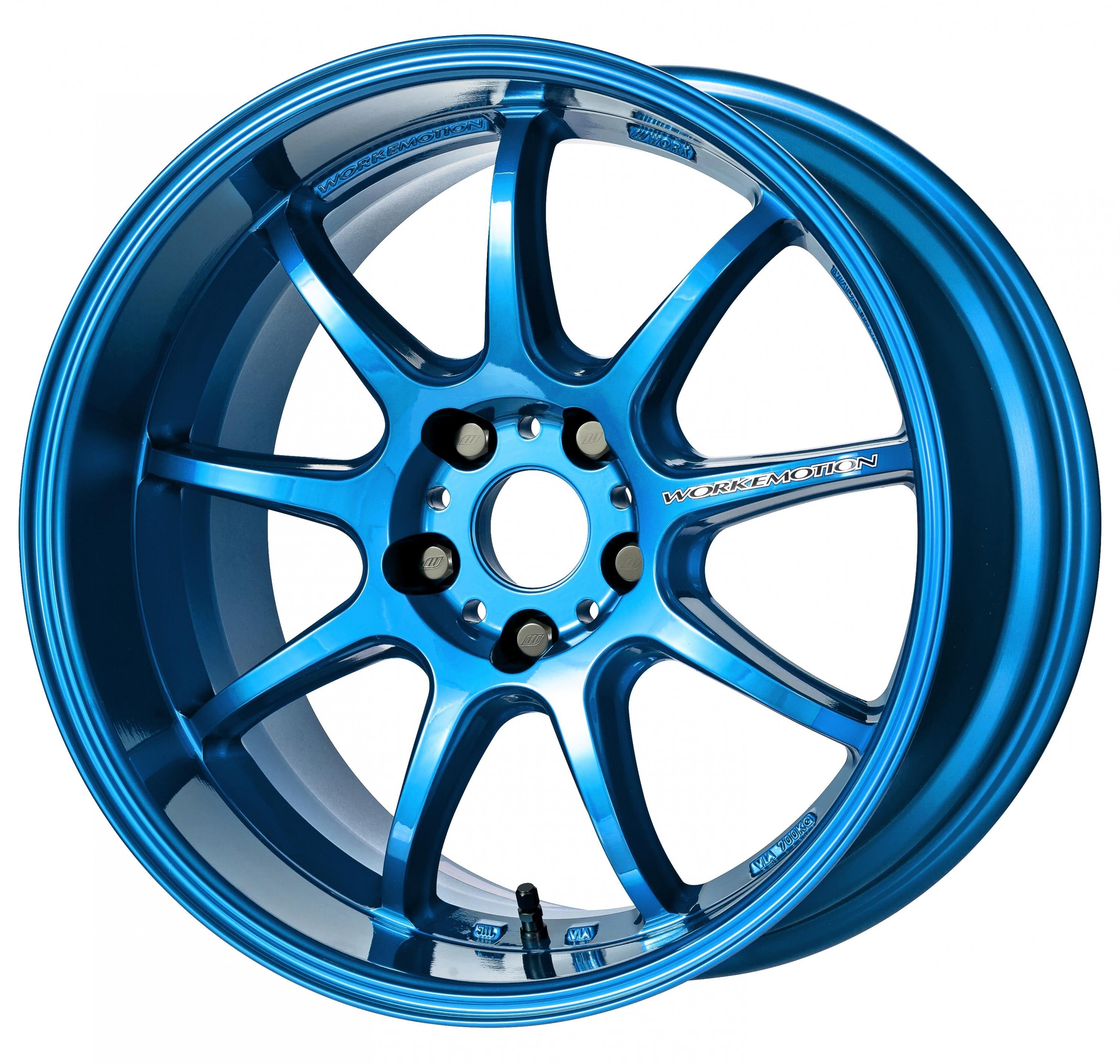 Work Emotion D9R Candy Apple Blue 18x9.5 +38mm 5x114.3 (Sold As Pair) - 2015-2024 Subaru WRX / 2015-2021 STI / 2019-2024 Forester